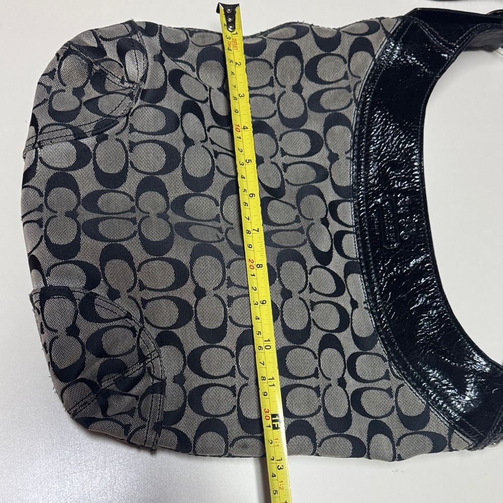 Coach Black and Gray Signature Crossbody Bag - Picture 13 of 13